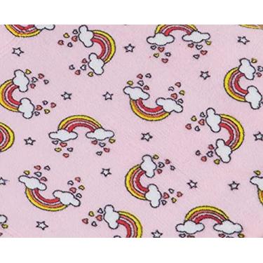 Imagem de Mantinha Cobertor Infantil de Microfibra Miguel Baby - 1,00 x 72cm - 100% poliéster (ARCO-ÍRIS ROSA)