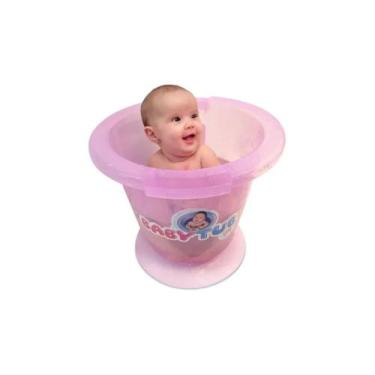 Imagem de Banheira Ofurô Tradicional 0-6Meses Rosa Baby Tub - Babytub