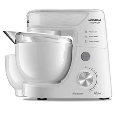 Imagem de Batedeira Planetária, Mondial, Branco/Inox, 700W, 110V - BP-01P-W