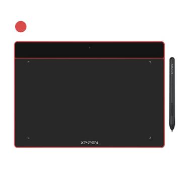 Imagem de XP-PEN Deco Fun L Mesa Digitalizadora 10x6 Polegadas Tablet Digital com 8192 Níveis de Pressão Caneta Passiva Sem Bateria para desenho digital, animação, ensino online (vermelho)
