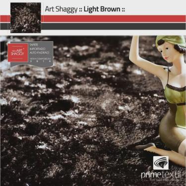 Imagem de Tapete Art Shaggy Light Brown, Marrom Bronze, Lã de Seda 30mm 1,50 x 2,00m