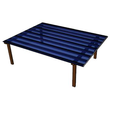 Imagem de Cobertura Policarbonato Alveolar 4,00m x 6,00m - Azul 4mm