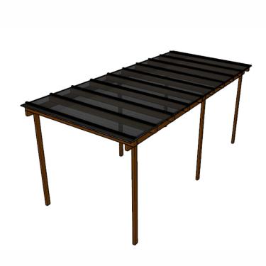 Imagem de Cobertura Policarbonato Alveolar 6,00m x 1,00m - Fume 6mm