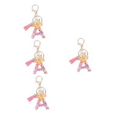 Imagem de GALPADA 4 Pcs Chaveiro Inglês Chaveiro De Carta Casamento Alimentador De Porta Bolsa Para Carro Chaveiro Dia Namorados Chaveiro Casal Senhorita Mochila Cristal Epóxi Plástico