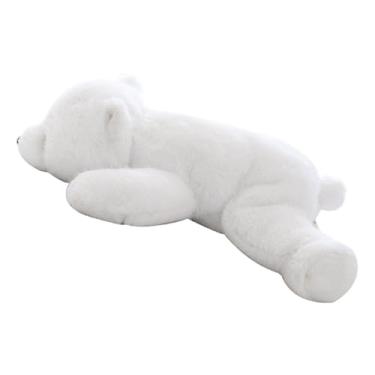 Imagem de KOMBIUDA boneco urso polar almofada de pelúcia de urso travesseiro almofada abraçável bicho de pelúcia modelo de urso gigante animal Estofado Brinquedo bebê urso pelúcia curta branco