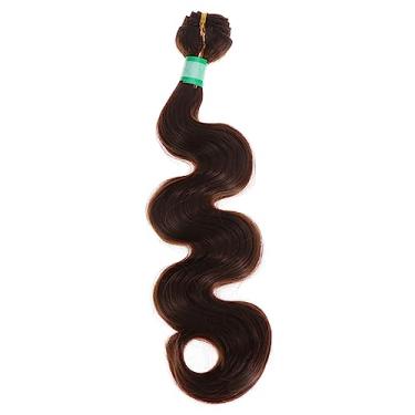 Imagem de Mipcase peruca com franja pacotes de onda do corpo do cabelo pacotes de ondas corporais perucas com franja feixes de cabelo peruca de onda corporal grande onda Elástico de cabelo