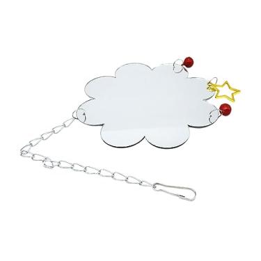 Imagem de WeiLaiKeQi Brinquedos de espelho de galinha com sino, espelho de papagaio pássaro de estimação, brinquedos de galinha para galinhas, espelho suspenso brinquedo de galinheiro para cacatuas, pintinhos, gaiola de galinha