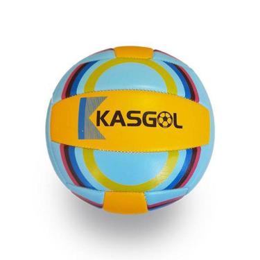Imagem de Bola De Vôlei Quadra/Praia Tamanho Padrão - Azul E Amarelo