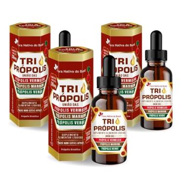 Imagem de 3x Tri Própolis (Vermelha, Verde e Marrom) 20Ml Flora Nativa