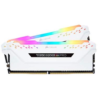 Imagem de Corsair Memória de desktop Vengeance RGB Pro 16GB (2x8GB) DDR4 3600 (PC4-28800) C18 – Branco