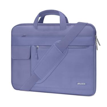 Imagem de MOSISO Bolsa de ombro para laptop compatível com MacBook Air/Pro, notebook de 13 a 13,3 polegadas, capa de pasta de poliéster, cinza lavanda