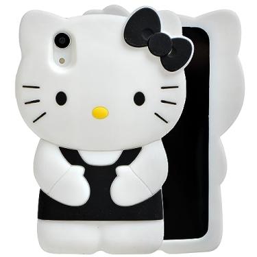 Imagem de MONEHOYSY Capa de desenho animado para iPhone Xs MAX 6,5 polegadas, moda fofa 3D gatinho fofo kawaii silicone macio animal protetor gel à prova de choque capa traseira para crianças mulheres meninas
