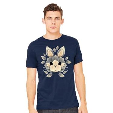 Imagem de TeeFury - Bunny of Leaves - Camiseta masculina natureza, Turquesa, 4G
