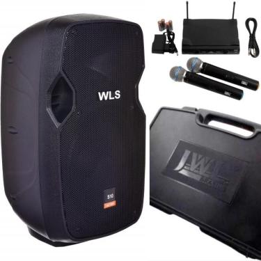 Imagem de Caixa acústica wls s10 bt ativa + 2 microfones sem fio jwl