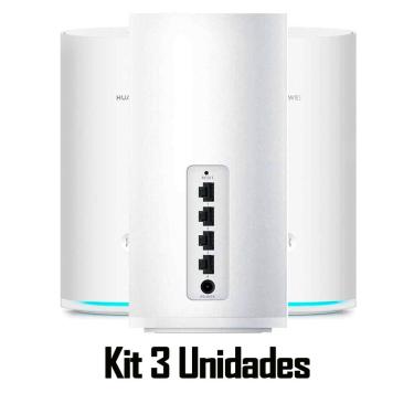 Imagem de Roteador Wifi Huawei Ws5800 Ac2200 Mesh Triband 2200MBPS 2.4/5.8GHZ Kit Com 3 Unidades
