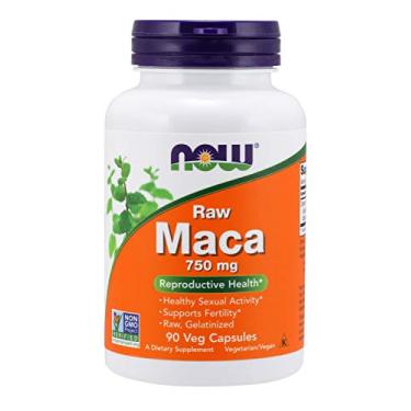 Imagem de Now Foods Raw Maca 750 mg 6:1, 90 cápsulas