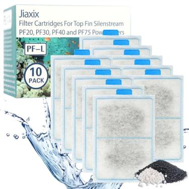 Imagem de Jiaxix Pacote com 10 cartuchos de filtro de substituição compatíveis com os filtros de energia Top Fin PF-L Silenstream PF20, PF30, PF40 e PF75