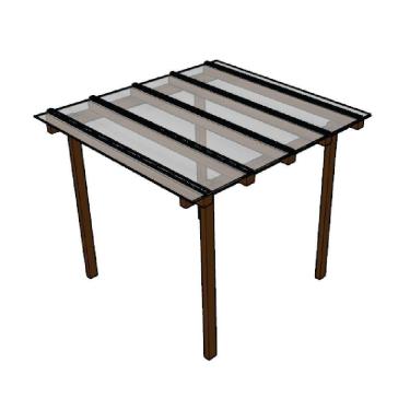 Imagem de Kit Policarbonato Cristal 4mm 2,00m X 3,00m - Perfis Naturais