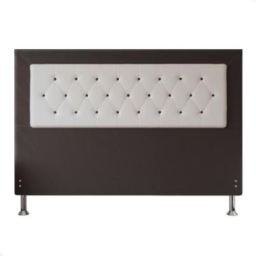 Imagem de Cabeceira King Casal 1,95m Cama Box Estofada Quarto Havana (Suede marrom)