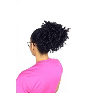 Imagem de Aplique Puff Coque Afro Castanho Escuro 2 Fibra Japonesa