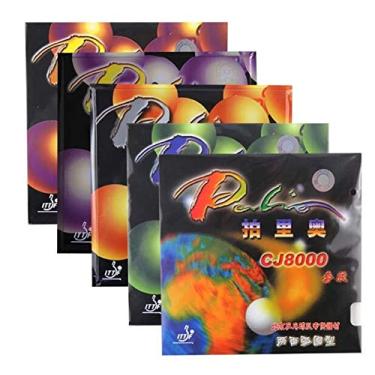 Imagem de 2 peças Palio CJ8000 tênis de mesa pingpong borracha com arco de esponja espinhas de ataque rápido - 1 vermelho + 1 preto (2 peças 36-38 graus)