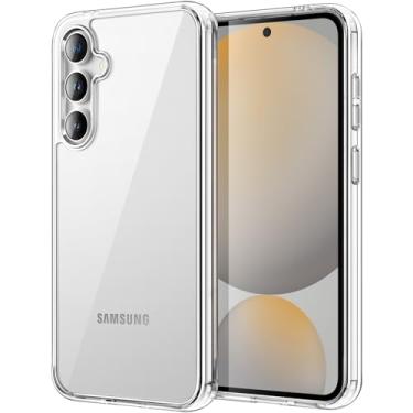 Imagem de JETech Capa para Samsung Galaxy S24 FE, Case Estojo Protetora à Prova de Choque Não Amarela para Telefone, Capinha Parte Traseira do PC Rígida Anti-Riscos (Claro)