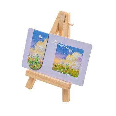 Imagem de 10 peças - Pintura a óleo lindo cenário marcador magnético classificação de livro de estudante dupla face clipe de página de papel progressão das estações - 10 cm x 6 cm (incluindo cartão de papel)