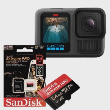 Imagem de Câmera GoPro 13 + Cartão microSD Sandisk Extreme Pro 64GB