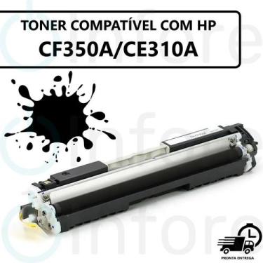 Imagem de Toner Compatível Para CP1020 CP1025 CE310A CF350A 126A 130A Preto - PR