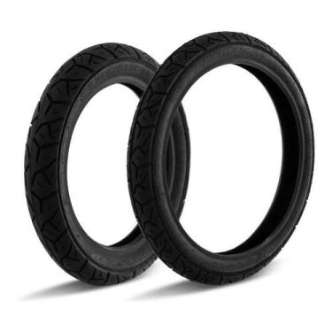 Imagem de Kit Pneu Dianteiro 2.50-17 e Pneu Traseiro 80/100-14 - PRO TORK, PRETO