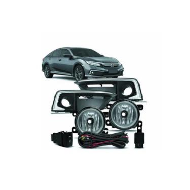 Imagem de Kit farol de milha honda civic g10 2017 a 2022 auxiliar neblina - Auto