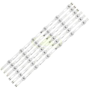Imagem de Kit 6 barras de led original samsung tv un50au7700 un50au7700g un50au7
