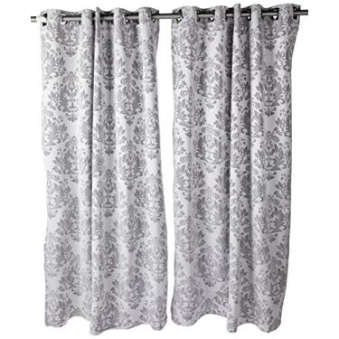 Imagem de Cortina Canvas Floral Belchior Uniq Cinza