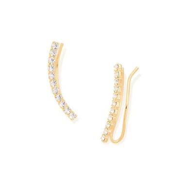 Imagem de Brincos banhado ouro 3x 24k 18k e 22k femininos ear cuff rommanel gram