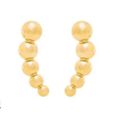 Imagem de Brincos banhado ouro 3x 24k 18k e 22k feminino rommanel ear cuff gramp