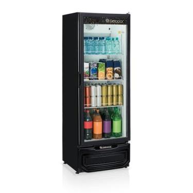 Imagem de Expositor de Bebidas Vertical Gelopar 410 LItros Porta de Vidro Preto 