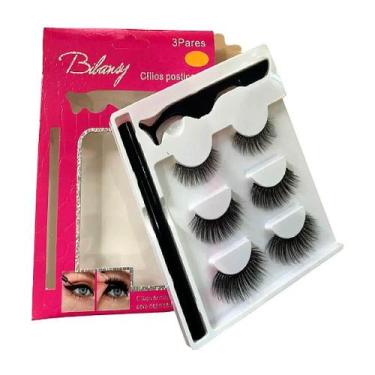 Imagem de Cílios Postiços Magnéticos 6D - Kit 3 Pares - Bilansy
