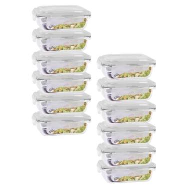 Imagem de Kit 12 Potes 640ml Hermético Anel Vedação - ECOS, Pote de vidro