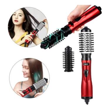 Imagem de Escova Modeladora E Secadora 3 Em 1 Rotativa Profissional - EDF, Verme