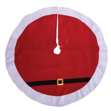 Imagem de Saia para Árvore em Veludo Cinto Noel 110cm Decoração de Natal - Wincy