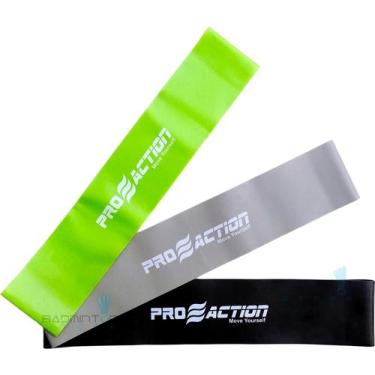 Imagem de Kit com 3 Faixas Elásticas Mini Bands Thera Band ProAction G120