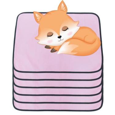 Imagem de 6 Tapetinhos Macios para Dormir Pet Antipulgas 200 Lavagens 70x50 Rosa