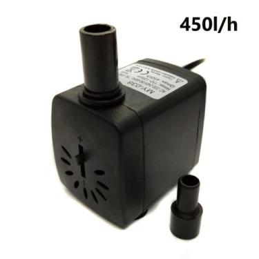 Imagem de Bomba Submersa 450L h 7W Motor Bombinha para Fonte de Água Aquário Beb