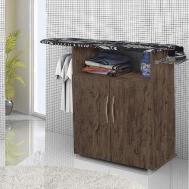 Imagem de Tábua de Passar Roupa com Armário Amélia - MOVEIS PRIMUS, Amendoa Wood