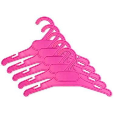 Imagem de Conjunto De Cabide Feminino Infantil Cor Rosa Choque - 30 Unidades - R