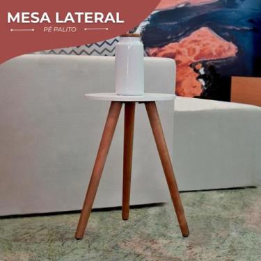 Imagem de Mesa De Apoio E Lateral Sofa Mdf E Madeira - Kelan