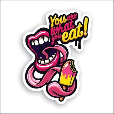 Imagem de Adesivo Sticker Vinil Impermeável Boca Chupando Sorvete - EMPIRE GAMER