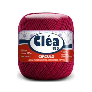 Imagem de Linha Cléa 125m para Crochê Circulo, 3794-BORDO