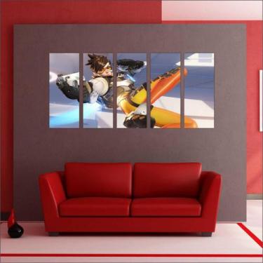 Imagem de Quadro Decorativo Games Overwatch Jogos Mosaico Com 5 Peças GG2 - Vita