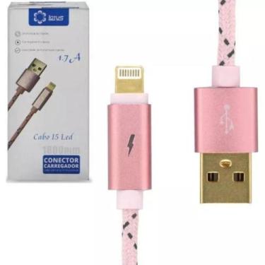 Imagem de Cabo Usb Rosa 1,8m Led - Portway